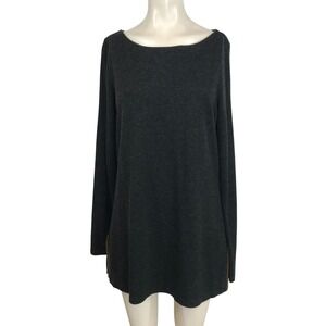 LAUREN RALPH LAUREN - WOMEN'S MEDIUM - BLACK ROUND NECK LONG SLEEVE SWEATER TOP